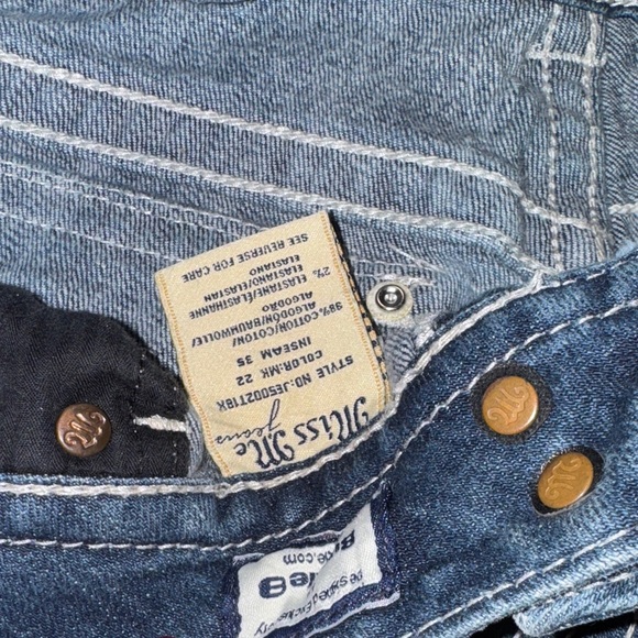 Miss Me Dark Blue Distressed Straight Jeans - Picture 3 of 11